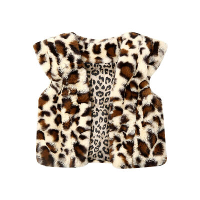 

Cute Toddler Kids Baby Girl Warm Fuzzy Leopard Vest Coat Jacket Fur Waistcoat