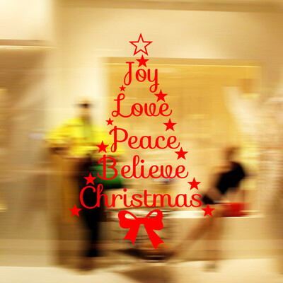 

Toponeto Creative Merry Christmas Art Wall Sticker Window Wall Sticker Home Decor