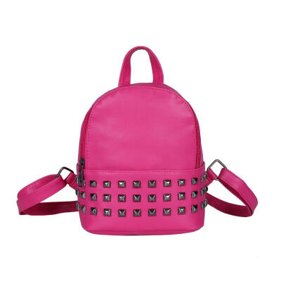 

Fashion Rivet Backpack Women PU Leather Casual Girls Shoulder Schoolbags