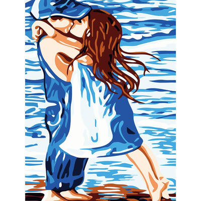 

5D DIY Full Drill Diamond Painting Kids Kiss Cross Stitch Embroidery Kit