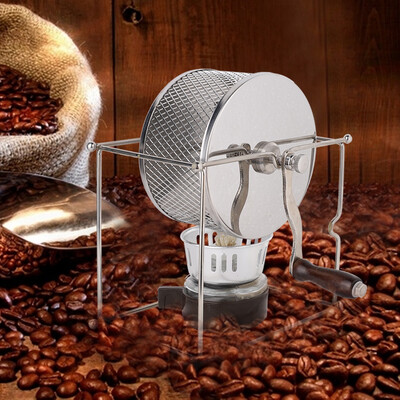 

Greensen 1Pc Mini Manual Coffee Beans Roasting Machine DIY Stainless Steel Rollers with Handle