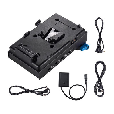 

Andoer V Mount V-lock Battery Plate Adapter with 15mm Dual Hole Rod Clamp NP-FZ100 Dummy Battery Adapter for BMCC BMPCC Sony A7III