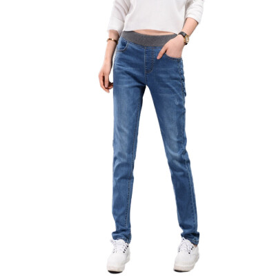 

New Jeans For Women High Elastic Waist Jeans Female Pocket Softener Jeans Femme Washed Casual Sumemr Skinny Pencil Pants
