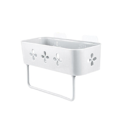

〖Follure〗Non Perforated Toilet Rack Kitchen Plastic Wall Hanging Toilet Toilet Sundry Sto