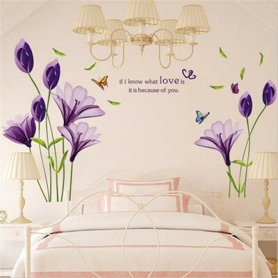 

DIY Removable Flower Home Living Room Mural Decor Art Vinyl Decal DIY Wall Decor