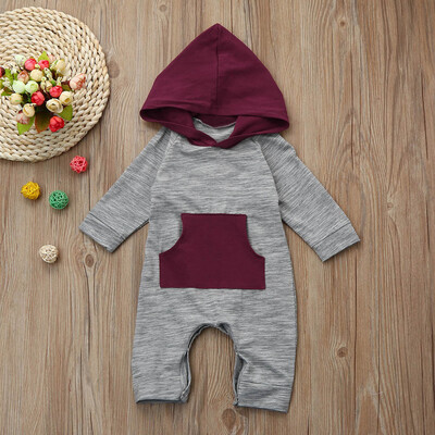 

Newborn Infant Baby Boy Girl Hooded Romper Jumpsuit Clothes Outfits