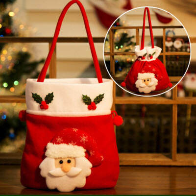 

1Pcs Cute Christmas Cartoon Gift Bag Xmas Tree Hanging Ornament Decorations Home Party Creative Gift Bags For Kids