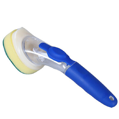 

〖Follure〗Kitchen Dish Washing Up Brush Sponge With Liquid Dispenser Handle Scourer Refill