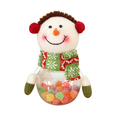 

Tailored Christmas Candy Jar Storage Bottle Friends Child Kid Flannel Sweet Gifts Snowman