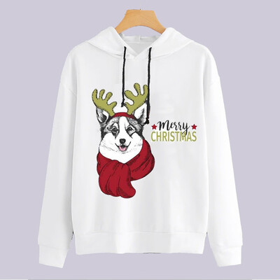 

Tailored Fashion Women Casual Loose Long Sleeve Christmas Print Sweatshirt Tops