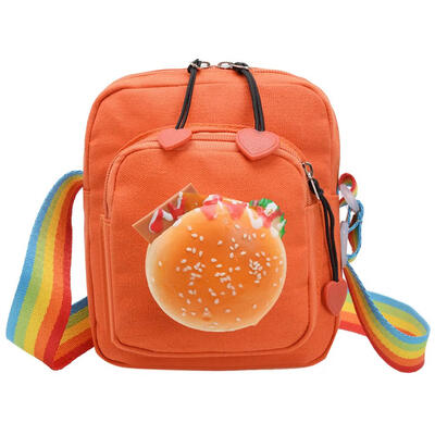 

Creative Food Decor Bag Girls Kids Shoulder Messenger Rainbow Canvas Bags