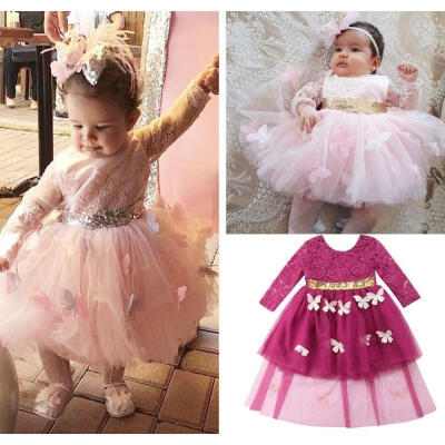 

Flower Girl Princess Dress Kid Baby Party Wedding Pageant Formal Dresses Clothes