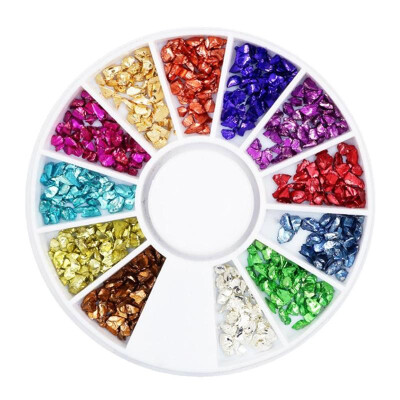 

12colors Stones Nail Art Charm Tip DIY UV Gel Gorgeous Manicure Decor Wheel