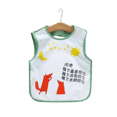

Cartoon Baby Bibs Apron Adjustable Burp Cloths Sleeveless Feeding Clothes