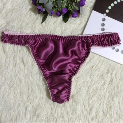 

Womens Elastic Lingerie Triangle Silk Thongs Knickers Bikini Underpants Panties