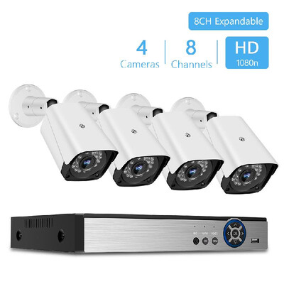 

1080n Pro HD 8CH Video Security Digital Recorder 4pcs Analog Security Cameras HDD Not Included AU Plug