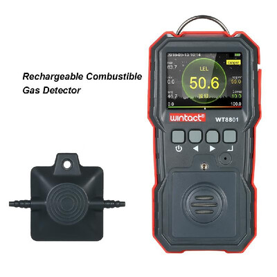

wintact High Precision Combustible Gas Meter Professional Portable Combustible Gas Detector with 120000 Data Logging LCD Display a