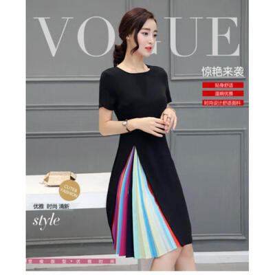 

Summer Lady Women Causual Short Long Sleeve Mini Dress OL Formal Work Midi Dress