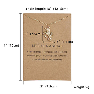 

Fashion Jewelry Cute Cat Cat Footprint Animal Necklace Pendant For Women Girl Horse Whale Pendant Clavicle Short Chain Necklace