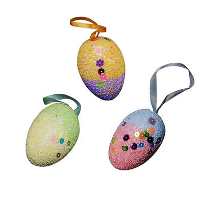 

3pcs Modelling Styrofoam Foam Ball Hang Craft Egg Ball for DIY Easter Decor