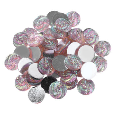 

50pcsLot 12mm Glitter Resin Creative Charm DIY Jewelry Rhinestone Fittings