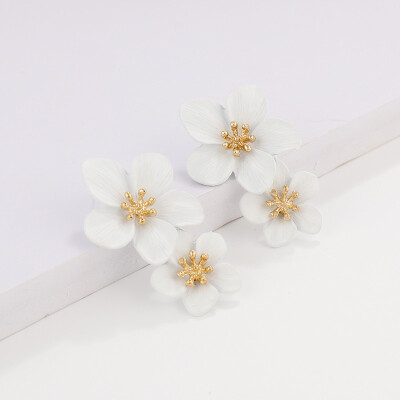 

Flashbuy Trendy Metal Flower Drop Earrings For Women Geometric Alloy Spray Earrings Girls Fashion Jewelry Wedding Accessories