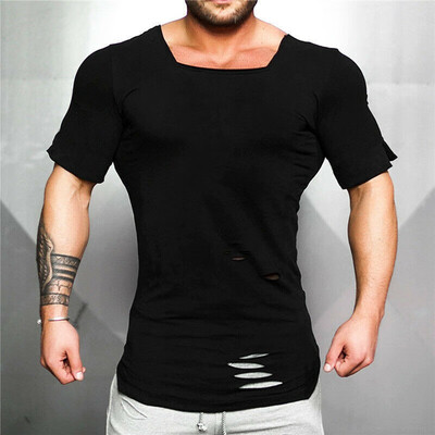 

Fahsion Men Muscle Tank Top Shirts Short Sleeve Gym Tee workout Casual T-Shirt