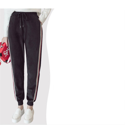 

2018 Thick golden fleece pants for women&fleece sports pants winter baggy harem pants show thin casual pants