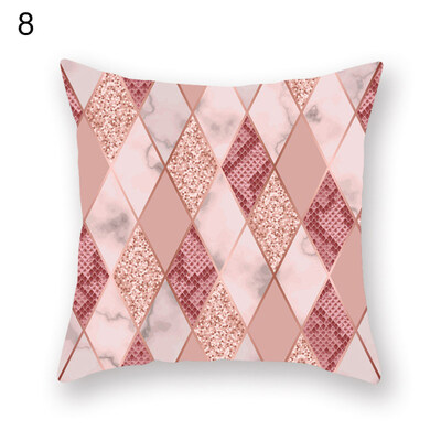 

Geometric Plaid Block Pillow Case Cushion Cover Sofa Bed Car Cafe Office Decor