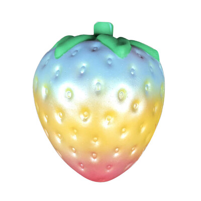 

Gobestart 1PC Rainbow Strawberry Squishy Super Jumbo Scented Slow Rising Rare Fun Toy