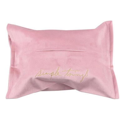 

Embroidery Velvet Tissue Box Napkin Holder Cover Car Paper Towel Container