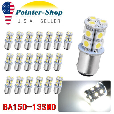 

20x BA15D 1142 White 13SMD Cabin Interior Light Car RV LED Light Non-polarity