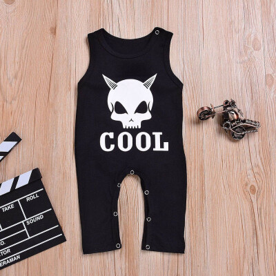 

Halloween Toddler Baby Sleeveless Letter Print Romper Newborn Jumpsuit Clothes