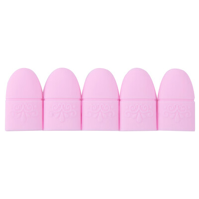 

5pcs Silicone Nail Art Remover Finger Caps Reusable UV Gel Remove Tool