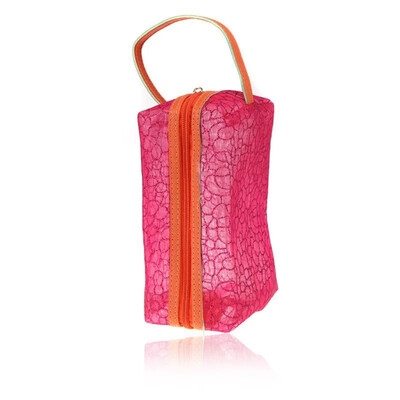 

Cosmetic Make Up Bag Translucent Container Pouch Handbag Sunbag Fluorescent Light Yellow