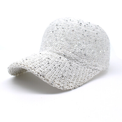 

Bare baseball cap sequined Mesh Hat sunscreen sunshade hat summer couple outdoor duck tongue hat new sunhat