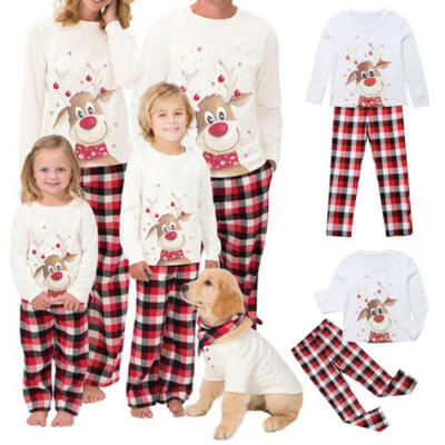

Family Matching Adult Women Kid Christmas Nightwear Pajamas Pyjamas Set Gift