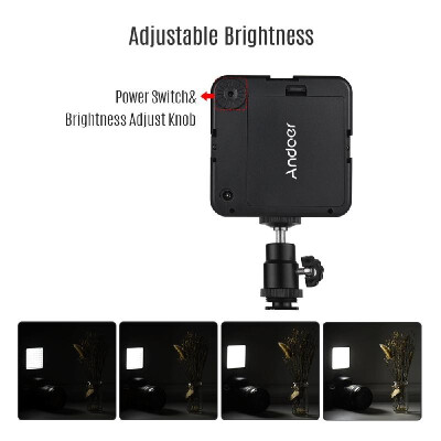 

Andoer WY-64 Mini LED Light Panel 5W Dimmable 5600K Camcorder Video Lamp with Shoe Mount Adapter for Canon Nikon Sony DSLR Camera