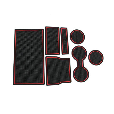 

7Pcs Anti-slip Mats Set Rubber Door Mat Gate Slot Mat Cup Pad Interior Decoration for Tesla Model 3 2017-2019