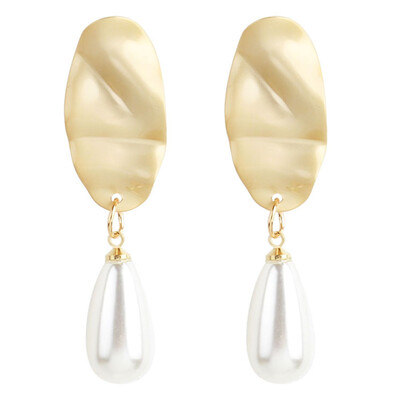 

Lotus Earrings Small Fresh Flowers Pearl Retro Art Jewellery Fashion Simple Knotted Pearl Pendant Earrings