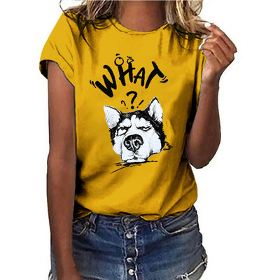 

Starmoon Women Girls Plus Size Print Shirt Short Sleeve T Shirt Blouse Tops
