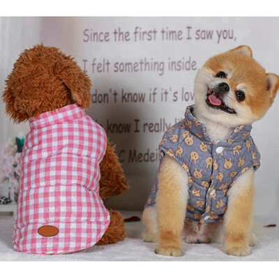 

Winter Pet Dog Warm Vest Coat Small Dogs Cute Printed Clothes Double-Sided Wear Jacket For Small Medium Large Dog