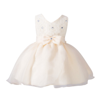 

Summer Toddler Baby Girl Infant Girl Bow Evening Dress Princess Birthday Party Short Mesh Kids Baby Clothing