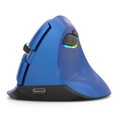 

Delux M618 Mini Wireless Vertical Mouse 2400 DPI RGB Rechargeable PC Mice