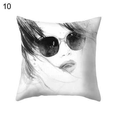 

Women Portrait Pillow Case Cushion Cover Sofa Bed Car Cafe Office Decoration