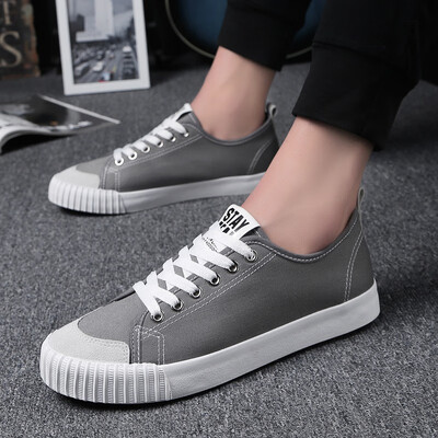 

Autumn new Uzzang flat-soled canvas shoes for men&Korean casual board shoes for students