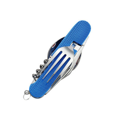 

Portable Folding Cutlery Set Knife Fork Spoon Bottle Opener Camping Utensil