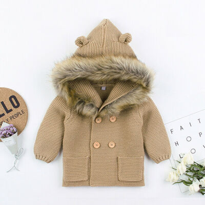 

Winter Infant Baby Boy Girl Clothes Warm Coat Cardigans Tops Jacket Outerwear