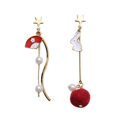 

Korea Style Fashion Hairball rabbit earrings