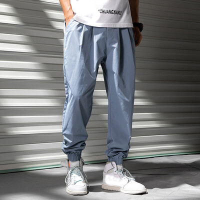 

Tailored Mens Casual Fashion Hallen Loose Pure Color Outdoors Sports Overalls Long Pants